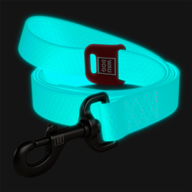 Повідець для собак водостійкий WAUDOG Waterproof, світиться, ментоловий 3м Повідець для собак водостійкий WAUDOG Waterproof, світиться, ментоловий 3м