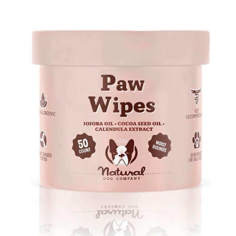 Серветки для лап Paw Wipes Natural Dog Company 50 шт Серветки для лап Paw Wipes Natural Dog Company 50 шт