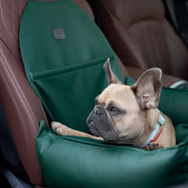 Автокрісло для собаки RELAXED leather green Автокрісло для собаки RELAXED leather green