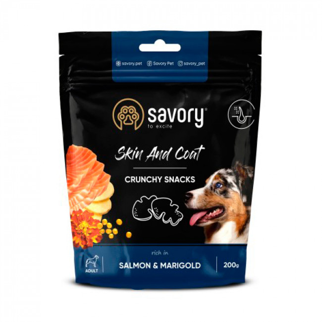 Снеки SAVORY Skin and coat Crunchy