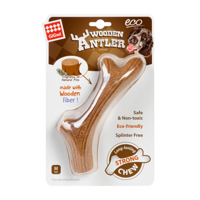 Іграшка для собак Ріг жувальний GiGwi Wooden Antler, дерево Іграшка для собак Ріг жувальний GiGwi Wooden Antler, дерево