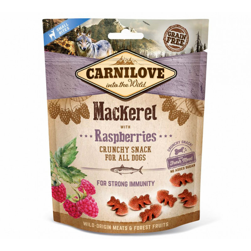Снек CARNILOVE crunchy MACKEREL RASPBERRIES Снек CARNILOVE crunchy MACKEREL RASPBERRIES
