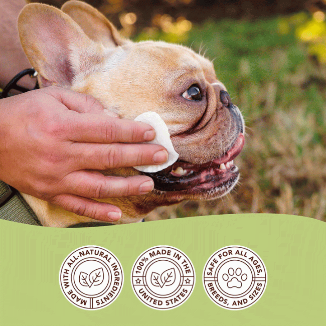 Серветки для складочок Natural Dog Company Wrinkle Wipes 50шт Серветки для складочок Natural Dog Company Wrinkle Wipes 50шт