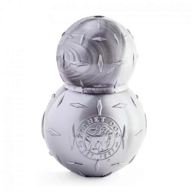 Planet Dog Orbee-Tuff Diamond Plate Подвійний м'яч для собак, сірий