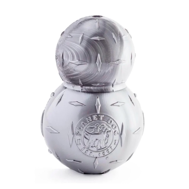 Planet Dog Orbee-Tuff Diamond Plate Подвійний м'яч для собак, сірий Planet Dog Orbee-Tuff Diamond Plate Подвійний м'яч для собак, сірий