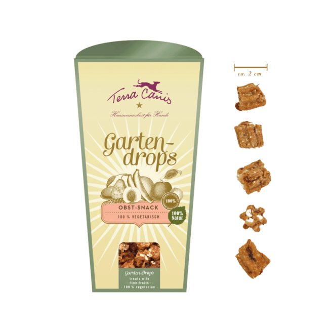 Смаколики для собак Веганське печиво GARDEN DROPS Terracanis - Фруктові 250 г Смаколики для собак Веганське печиво GARDEN DROPS Terracanis - Фруктові 250 г