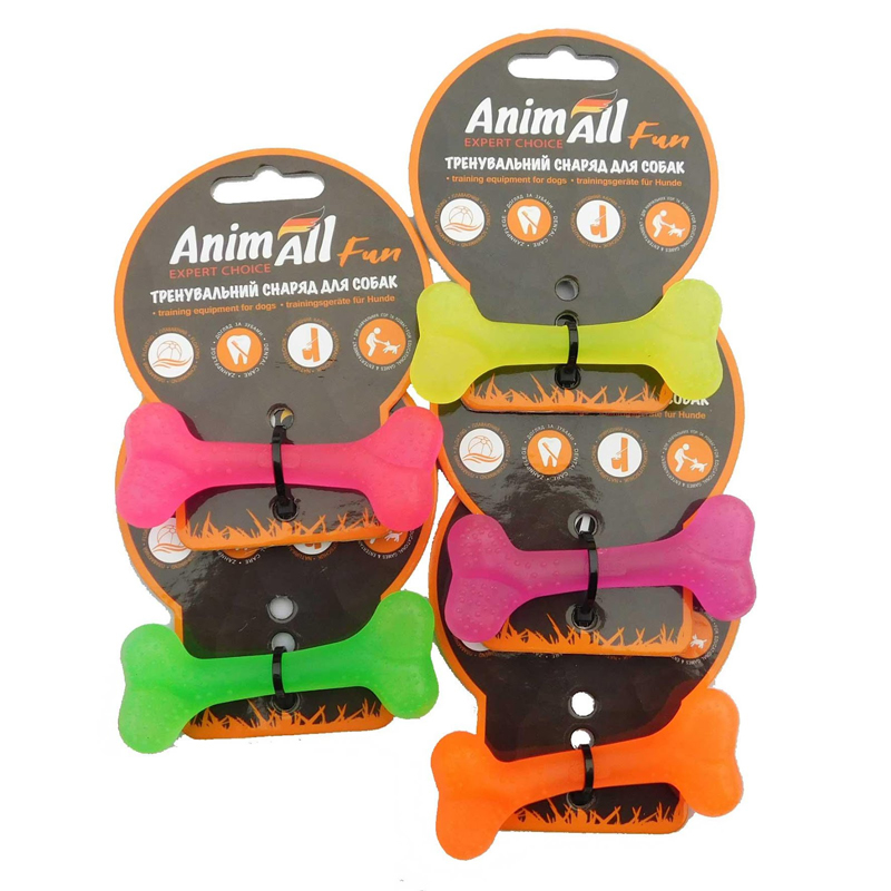 AnimAll Fun - кістка каучукова для собак, 8 см AnimAll Fun - кістка каучукова для собак, 8 см