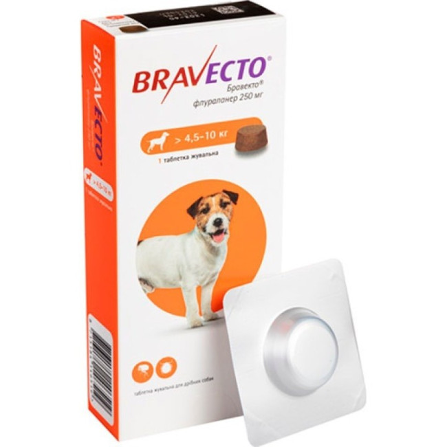 Таблетки для собак Bravecto 4,...