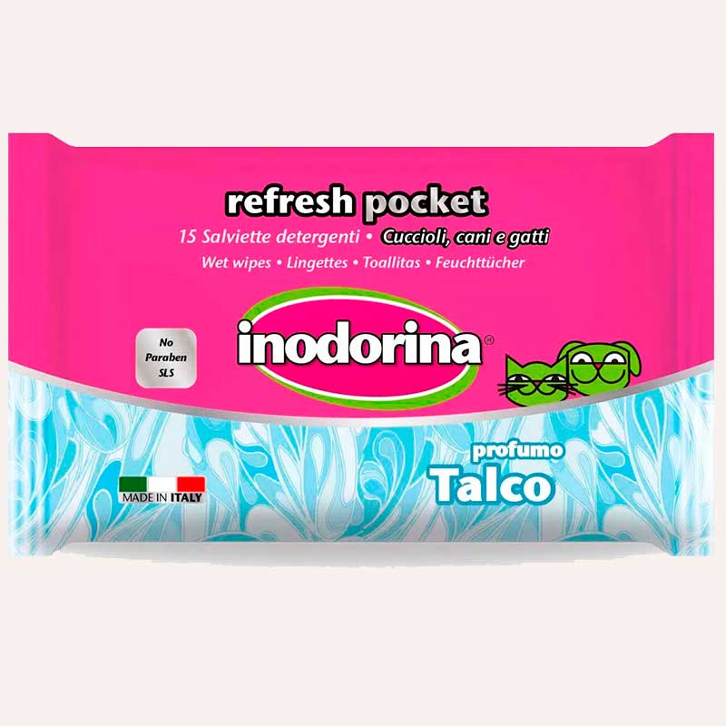 Inodorina Refresh Talcum серветки з тальком, 15 шт. Inodorina Refresh Talcum серветки з тальком, 15 шт.