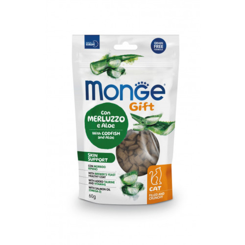 Monge Gift Cat Skin support з тріскою і алое Monge Gift Cat Skin support з тріскою і алое