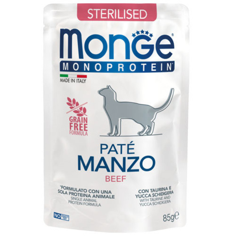 Monge Cat MONOPROTEIN Sterilised 100% яловичина Monge Cat MONOPROTEIN Sterilised 100% яловичина