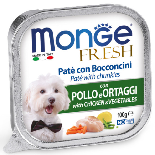 Monge dog fresh курка овочі 10...