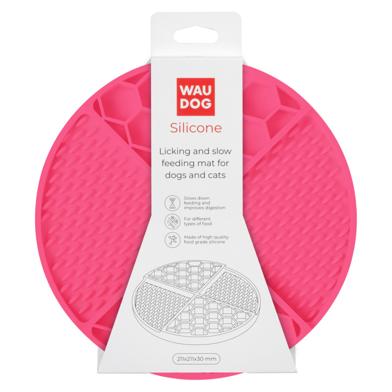 Килимок для злизування і повільного харчування WAUDOG Silicone, 211х211х30 мм