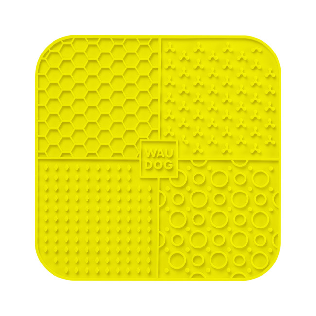 Килимок для злизування WAUDOG Silicone, 190х190х10 мм, жовтий Килимок для злизування WAUDOG Silicone, 190х190х10 мм, жовтий