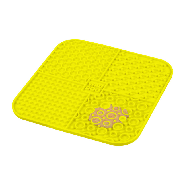 Килимок для злизування WAUDOG Silicone, 190х190х10 мм, жовтий Килимок для злизування WAUDOG Silicone, 190х190х10 мм, жовтий