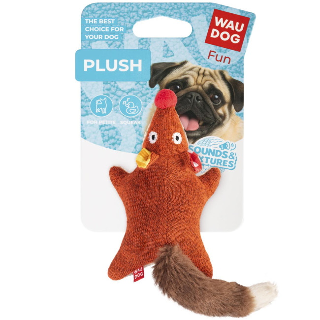 Іграшка для собак WAUDOG Fun Plush Лисиця, трикотаж, 14 см Іграшка для собак WAUDOG Fun Plush Лисиця, трикотаж, 14 см