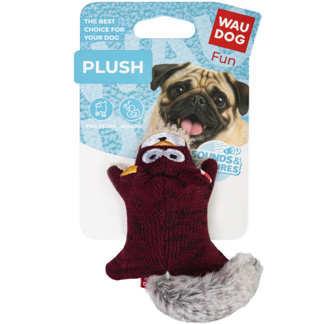 Іграшка для собак WAUDOG Fun Plush Білка, трикотаж, 9 см Іграшка для собак WAUDOG Fun Plush Білка, трикотаж, 9 см
